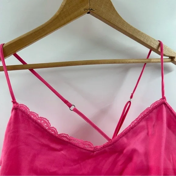 Gilly Hicks Satin Hot Pink Sleep Tank – Size Medium - Picture 2 of 6
